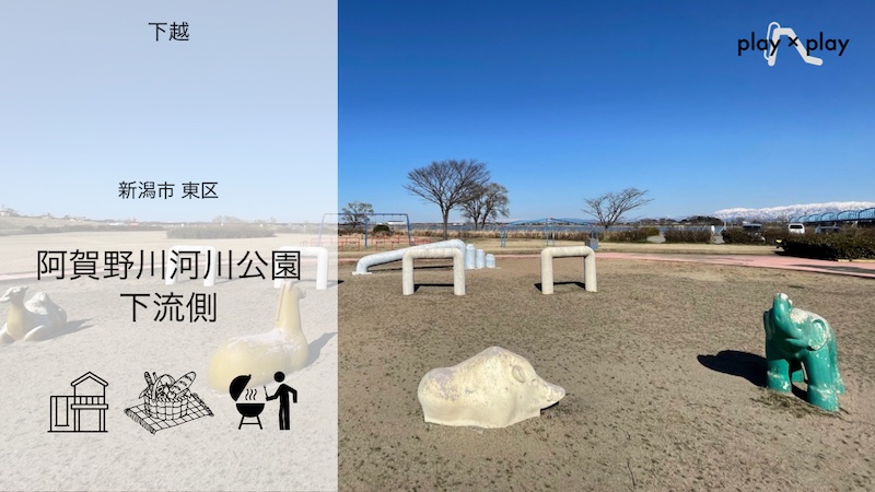 阿賀野川河川公園　下流側